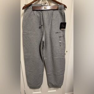 Nautica Men's Gray Sweatpants with Drawstring Waist